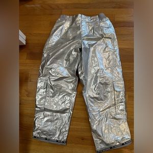 Free people movement silver pants sz M
